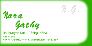 nora gathy business card